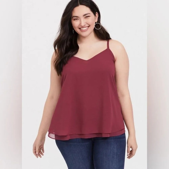 TORRID NWOT Sophie Chiffon Double Layer‎ Cami - Picture 1 of 10